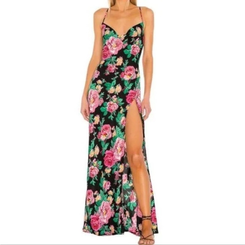 FOR LOVE & LEMONS Becca Backless Maxi Dress